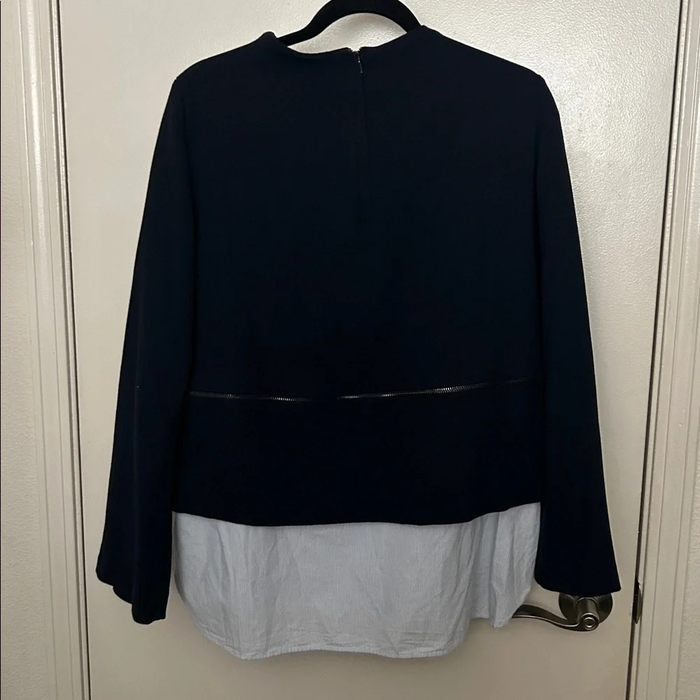 Zara Navy Long Sleeve Top - Picture 4 of 4